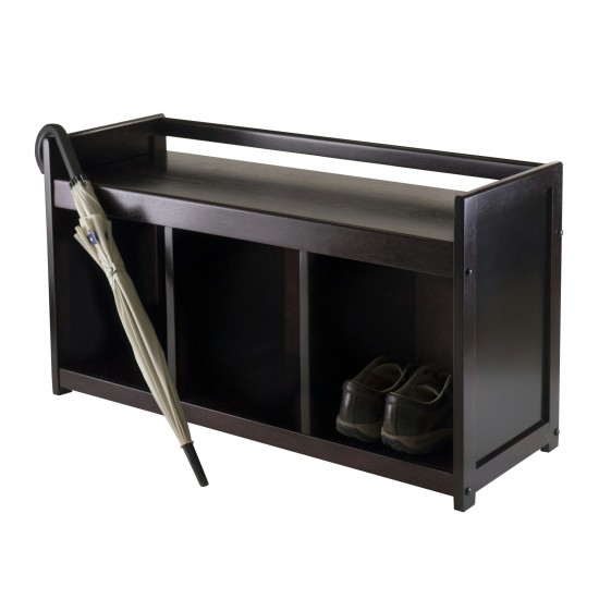 Addison Entryway Storage Bench, Espresso