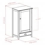 Bordeaux X-Panel Wine Cabinet, Espreso