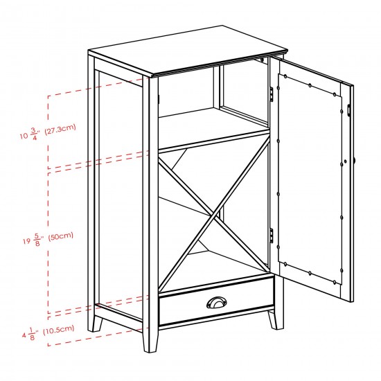 Bordeaux X-Panel Wine Cabinet, Espreso