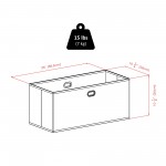 Torino 4-Pc Storage Shelf with 2 Foldable Fabric Baskets, Espresso and Black
