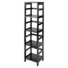 Leo 4-Tier Storage Shelf, Espresso