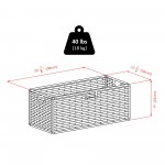 Leo 6-Pc Storage Shelf with 5 Wicker Baskets, Espresso and Walnut