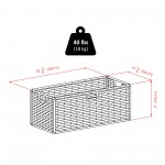 Leo 4-Pc Storage Shelf with 3 Wicker Baskets, Espresso and Walnut