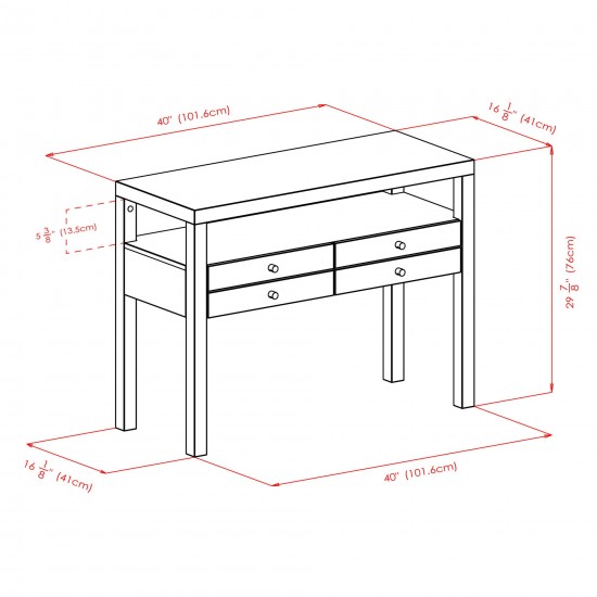 Copenhagen Console Table, Espresso