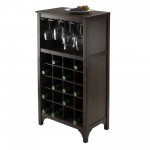 Ancona 20-Bottle Wine Cabinet, Espresso
