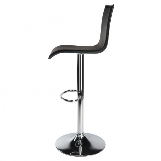 Spectrum High-back Ajustable Swivel Stool, Black and Chrome