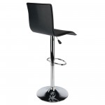 Spectrum High-back Ajustable Swivel Stool, Black and Chrome