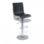 Spectrum High-back Ajustable Swivel Stool, Black and Chrome