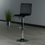 Spectrum High-back Ajustable Swivel Stool, Black and Chrome