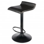 Paris 2-Pc Adjustable Swivel Stool Set, Black and Espresso