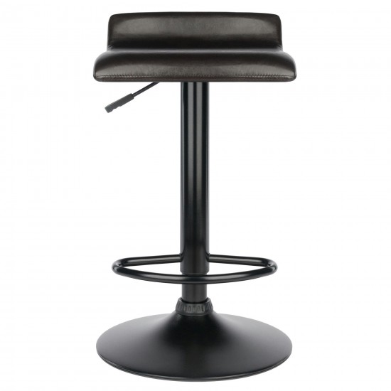 Paris 2-Pc Adjustable Swivel Stool Set, Black and Espresso