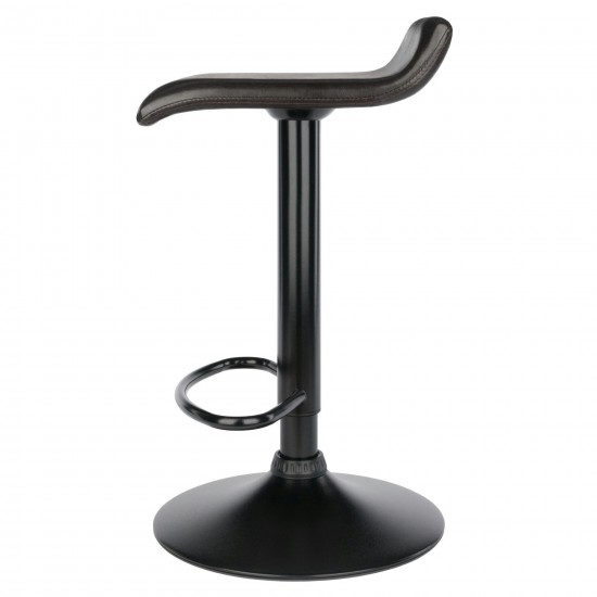 Paris 2-Pc Adjustable Swivel Stool Set, Black and Espresso