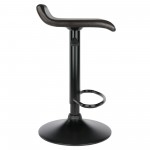 Paris 2-Pc Adjustable Swivel Stool Set, Black and Espresso