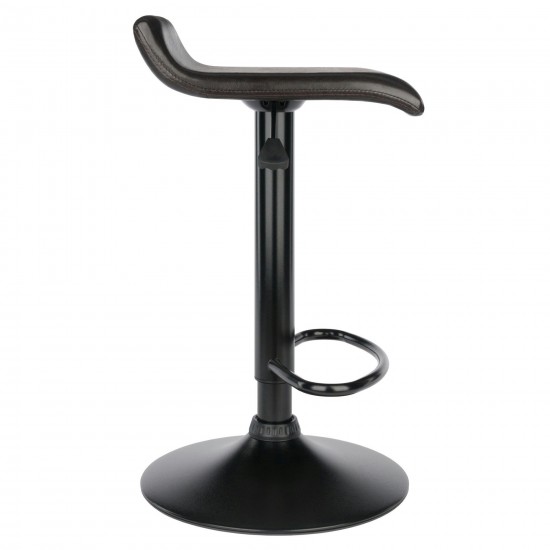 Paris 2-Pc Adjustable Swivel Stool Set, Black and Espresso