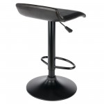 Paris 2-Pc Adjustable Swivel Stool Set, Black and Espresso