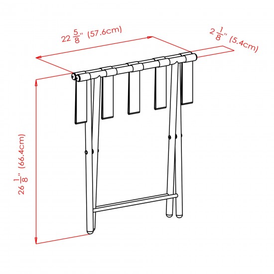 Tavin Luggage Rack, Antique Bronze