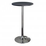 Spectrum 24" Round Pub Table, Black and Chrome