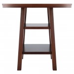 Orlando High Table with Shelves, Walnut