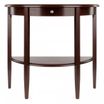 Concord Half Moon Console Table, Walnut