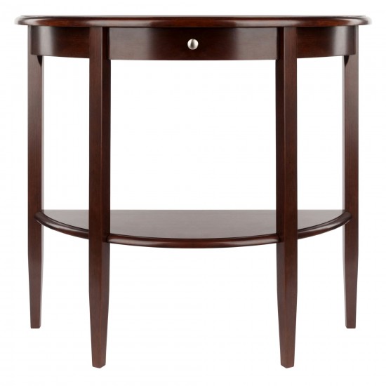 Concord Half Moon Console Table, Walnut