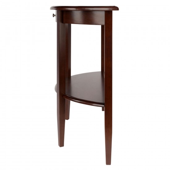 Concord Half Moon Console Table, Walnut