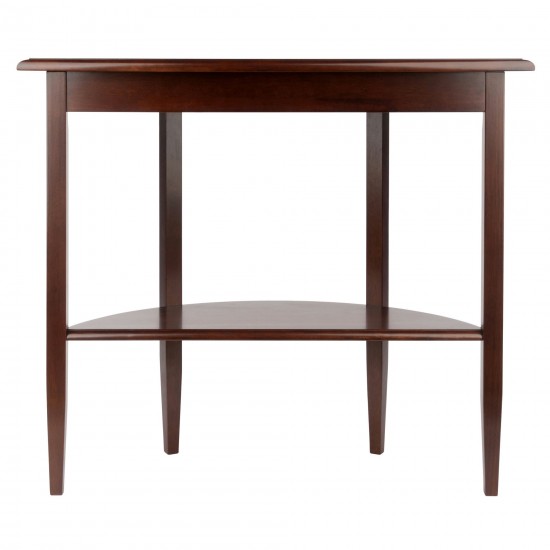 Concord Half Moon Console Table, Walnut