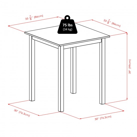 Parkland Square High Table, Walnut