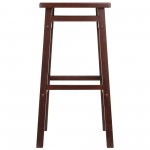 Carter Square Seat Bar Stool, Walnut