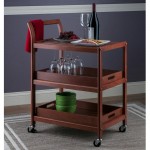 Albert 3-Tier Entertainment Cart, Walnut