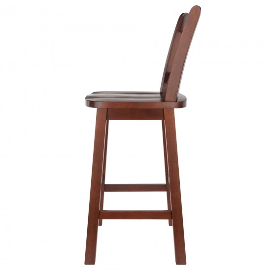 Fina Swivel Seat Counter Stool, Walnut