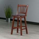 Fina Swivel Seat Counter Stool, Walnut