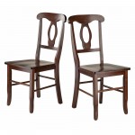 Renaissance 2-Pc Key Hole-back Chair Set, Walnut