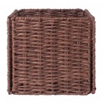 Tessa 2-Pc Foldable Woven Rope Basket Set, Walnut