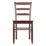 Benjamin 2-Pc Ladder-back Chair Set, Walnut