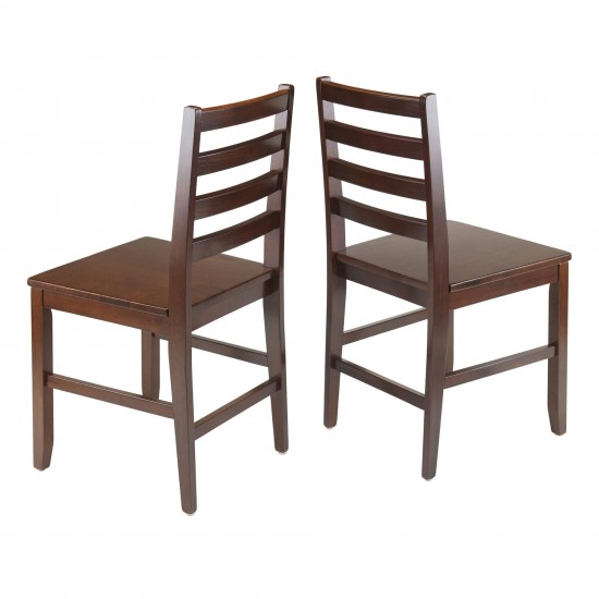 Hamilton 2-Pc Ladder-back Chair Set, Walnut