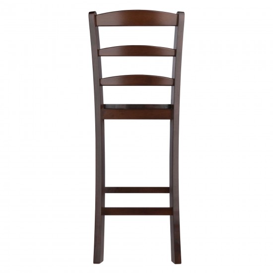 Benjamin 2-Pc Ladder-back Counter Stool Set, Walnut