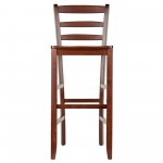 Benjamin 2-Pc Ladder-back Bar Stool Set, Walnut