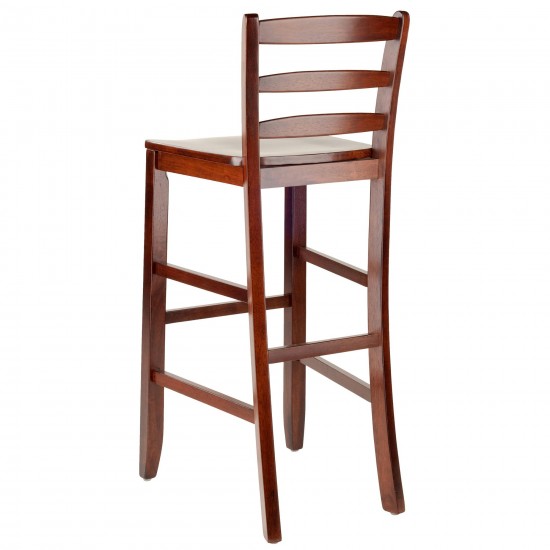 Benjamin 2-Pc Ladder-back Bar Stool Set, Walnut