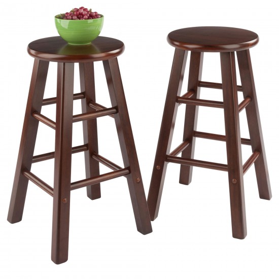 Element 2-Pc Counter Stool Set, Walnut