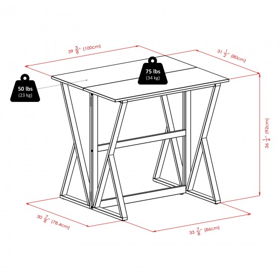 Harrington 3-Pc Drop Leaf High Table w/ Cushion Seat Counter Stools, Natural