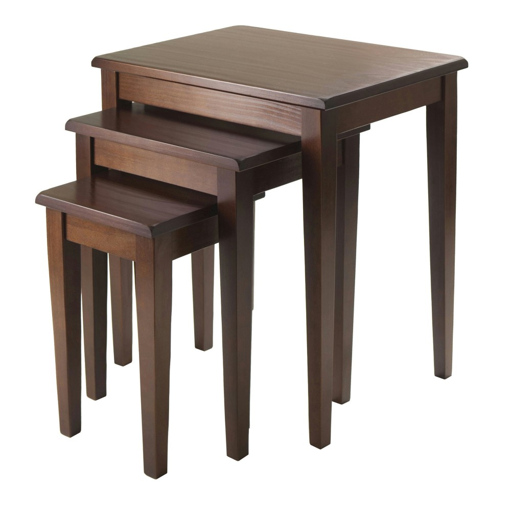 Regalia 3-Pc Nesting Table Set, Walnut