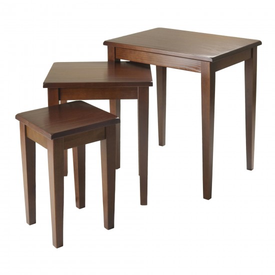 Regalia 3-Pc Nesting Table Set, Walnut