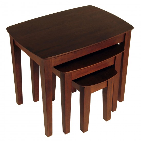 Bradley 3-Pc Nesting Table Set, Walnut