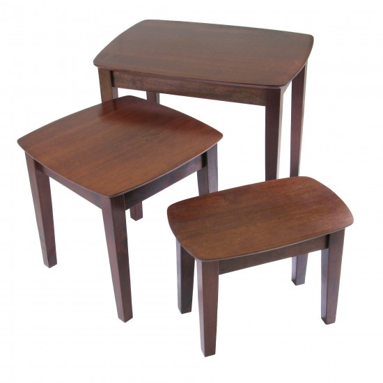 Bradley 3-Pc Nesting Table Set, Walnut