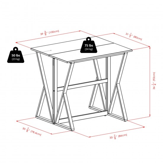 Harrington 3-Pc Drop Leaf Table w/ Cushion Saddle Seat Counter Stools, Natural