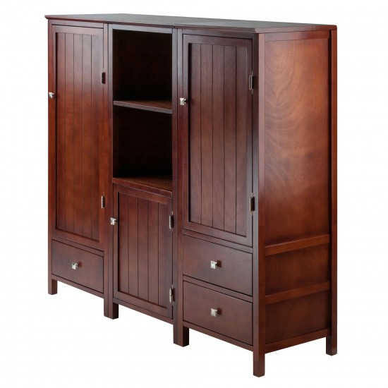 Brooke 3-Pc Modular Jelly Cupboard Set, Walnut