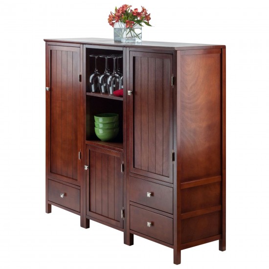 Brooke 3-Pc Modular Jelly Cupboard Set, Walnut