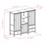 Brooke 3-Pc Modular Jelly Cupboard Set, Walnut