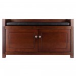 Charleston 2-Pc Storage Bench with Seat Cushion, Walnut and Espresso