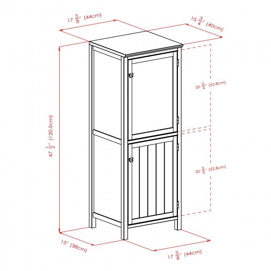 Brooke Jelly 2-Section Cupboard, Walnut